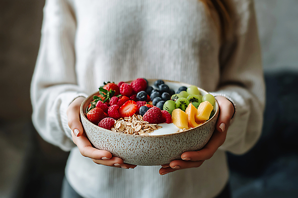 JPG 편집이미지 그릇 여자 딸기 건강 한명 들기 상반신 성인 신선 아침식사 블루베리 식단 요거트 건강식 의료성형뷰티 성인여자한명만 그래놀라 편집실사 AI인물포토 AI콘텐츠 1 식기 음식 과일 모션 유제품 사람 식사 CG 여자한명만 성인여자만 파일형식 AI포토