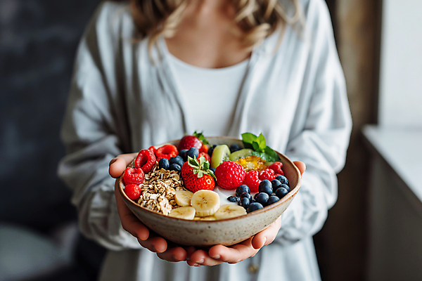 JPG 편집이미지 그릇 여자 딸기 바나나 건강 한명 들기 상반신 성인 신선 아침식사 블루베리 산딸기 식단 요거트 건강식 의료성형뷰티 성인여자한명만 그래놀라 편집실사 AI인물포토 AI콘텐츠 1 식기 음식 과일 모션 유제품 사람 식사 CG 여자한명만 성인여자만 파일형식 AI포토
