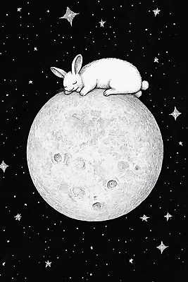 JPG 일러스트 밤하늘 동화 사람없음 라이프 평화 우주 보름달 달 흰색 토끼 잠 신비 순수 토끼캐릭터 상상력 국내일러스트 AI일러스트 AI콘텐츠 자연요소 컬러 동물캐릭터 컨셉 포유류 하늘 생활 반려동물 야간 파일형식