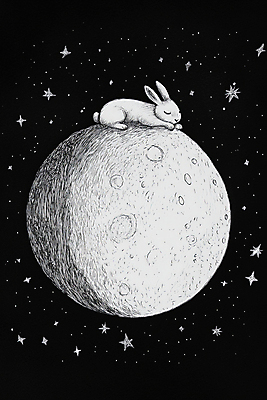 JPG 일러스트 밤하늘 동화 사람없음 평화 우주 고요 꿈 보름달 달 흰색 토끼 잠 신비 토끼캐릭터 상상력 국내일러스트 AI일러스트 AI콘텐츠 자연요소 컬러 동물캐릭터 컨셉 포유류 하늘 반려동물 야간 파일형식