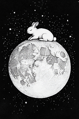 JPG 일러스트 밤하늘 동화 사람없음 평화 우주 고요 보름달 달 흰색 토끼 잠 신비 토끼캐릭터 상상력 국내일러스트 AI일러스트 AI콘텐츠 자연요소 컬러 동물캐릭터 컨셉 포유류 하늘 반려동물 야간 파일형식