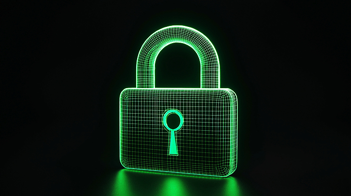 JPG 편집이미지 선 자물쇠 기술 안전 사람없음 초록색 보호 사이버 잠금 보안 네온 편집실사 AI컴퓨터그래픽 AI콘텐츠 컬러 컨셉 CG 파일형식