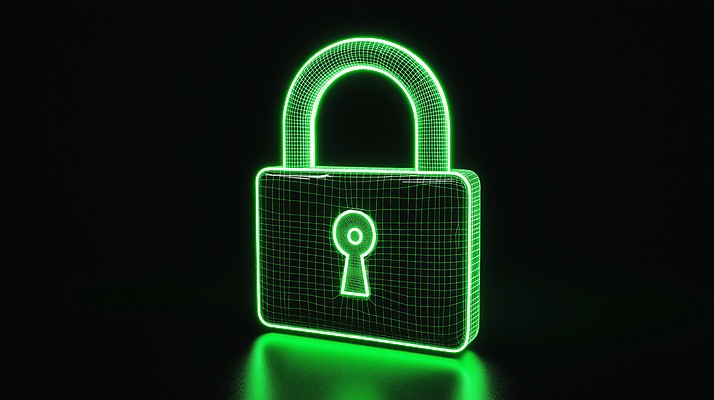 JPG 편집이미지 선 자물쇠 기술 안전 사람없음 초록색 보호 사이버 잠금 보안 네온 편집실사 AI컴퓨터그래픽 AI콘텐츠 컬러 컨셉 CG 파일형식