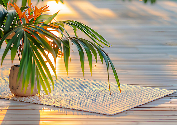 JPG 편집이미지 화분 화초 휴식 사람없음 라이프 일몰 발코니 천 힐링 편집실사 AI포토 AI콘텐츠 식물 컨셉 생활 노을 직물 CG 파일형식