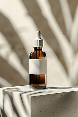 JPG 편집이미지 그림자 사람없음 뷰티 갈색 화장품 미용용품 오브젝트 피부관리 스킨케어 단상 공병 보습 앰플 목업 편집실사 AI포토 AI콘텐츠 컬러 CG 병_담는 파일형식