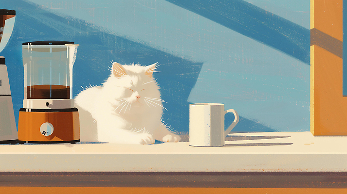 JPG 커피 일러스트 휴식 사람없음 일상 고양이 카페 가을 잠 커피잔 오후 국내일러스트 AI일러스트 AI콘텐츠 계절 음료 컨셉 포유류 잔 라이프 반려동물 상점 파일형식