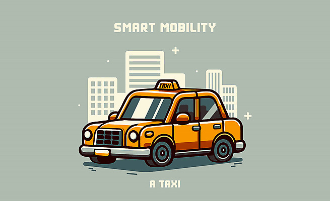 일러스트 대중교통 사람없음 초록색 도시 택시 편리함 스마트모빌리티 국내일러스트 AI파일 교통수단 컬러 컨셉 승용차 자동차 파일형식 벡터 모빌리티