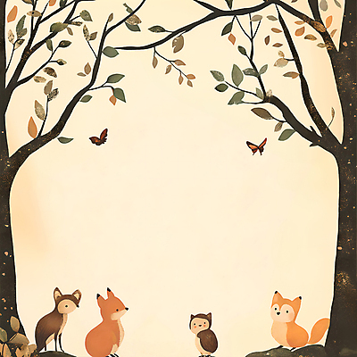 PSD 나무 나비 낙엽 일러스트 자연 동화 나뭇잎 풍경 사람없음 가을 다람쥐 여우 부엉이 감성 베이지색 국내일러스트 식물 계절 컬러 곤충 컨셉 잎 포유류 조류 설치류 생태계 파일형식