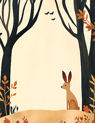 PSD 나무 낙엽 일러스트 자연 조류 동화 나뭇잎 풍경 사람없음 가을 토끼 땅 감성 베이지색 국내일러스트 식물 동물 계절 컬러 컨셉 잎 포유류 반려동물 생태계 파일형식