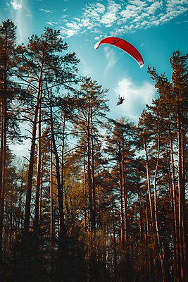 JPG 나무 구름 편집이미지 자연 하늘 사람 풍경 갈색 비행 즐거움 패러글라이딩 편집실사 AI인물포토 AI콘텐츠 자연요소 식물 감정 스포츠 컬러 CG 생태계 파일형식 AI포토