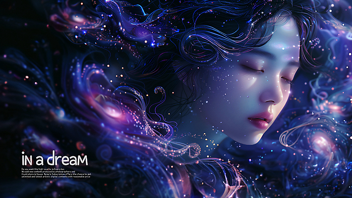 PSD 편집이미지 여자 어린이 밤하늘 한명 소녀 우주 눈감음 보라색 꿈 야간 신비 은하수 소녀한명만 빛무리 이미지편집 자연요소 1 컬러 컨셉 모션 자연 하늘 사람 빛 여자한명만 소녀만 파일형식