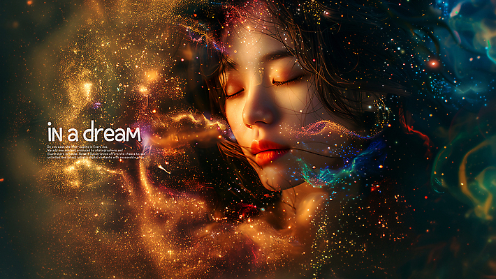 PSD 편집이미지 여자 어린이 밤하늘 한명 소녀 우주 눈감음 주황색 꿈 야간 신비 은하수 소녀한명만 빛무리 이미지편집 자연요소 1 컬러 컨셉 모션 자연 하늘 사람 빛 여자한명만 소녀만 파일형식