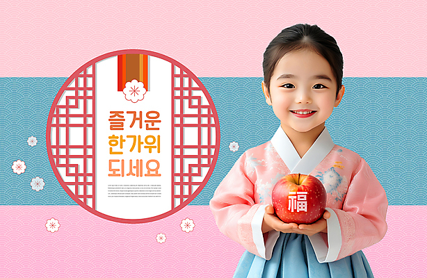 PSD 편집이미지 전통 여자 명절 어린이 분홍색 선물 한명 들기 소녀 전통문양 추석 가을 마음 인사 복 사과 한복 감사 명절인사 전통창문 의료성형뷰티 소녀한명만 이미지편집 1 한국전통 문양 계절 기념일 감정 컬러 과일 창문 모션 사람 한자 예절 전통의상 여자한명만 소녀만 파일형식