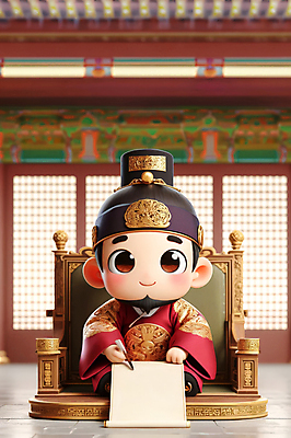 JPG 편집이미지 남자 전통문화 한명 성인 빨간색 펜 귀여움 한복 조선시대 족자 한글날 문서작성 세종대왕 왕좌 성인남자한명만 편집3D AI컴퓨터그래픽 AI콘텐츠 1 한국전통 전통 문화 컬러 컨셉 사람 공휴일 필기구 3D 역사 전통의상 왕 국경일 남자한명만 성인남자만 파일형식