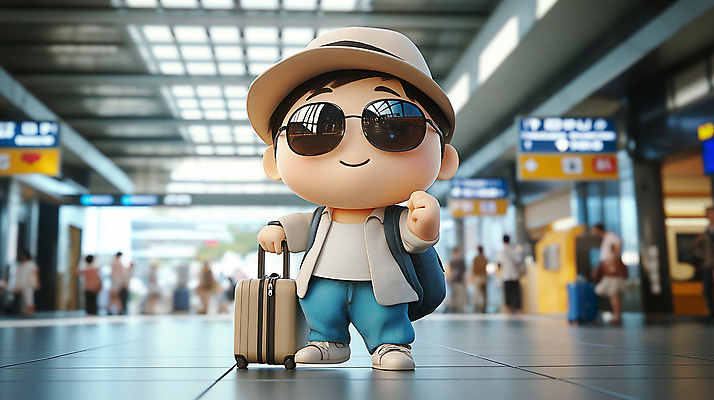 JPG 전신 편집이미지 캐릭터 모자 남자 어린이 여행 휴가 휴식 한명 미소 소년 여름 관광지 선글라스 귀여움 캐리어 공항 여권 소년한명만 편집3D AI컴퓨터그래픽 AI콘텐츠 1 잡화 계절 안경 컨셉 교통시설 표정 사람 3D 여행가방 남자한명만 소년만 파일형식