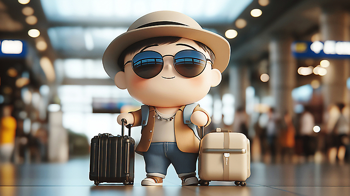 JPG 전신 편집이미지 캐릭터 모자 남자 어린이 여행 휴가 휴식 한명 미소 소년 여름 관광지 선글라스 귀여움 캐리어 공항 여권 소년한명만 편집3D AI컴퓨터그래픽 AI콘텐츠 1 잡화 계절 안경 컨셉 교통시설 표정 사람 3D 여행가방 남자한명만 소년만 파일형식