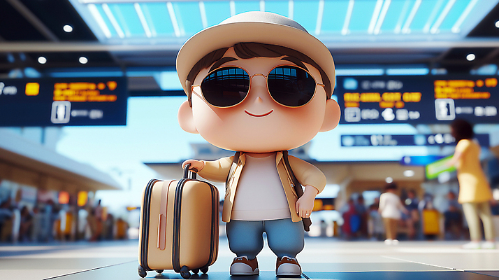 JPG 전신 편집이미지 캐릭터 모자 남자 어린이 여행 휴가 휴식 한명 미소 소년 여름 관광지 선글라스 귀여움 캐리어 공항 여권 소년한명만 편집3D AI컴퓨터그래픽 AI콘텐츠 1 잡화 계절 안경 컨셉 교통시설 표정 사람 3D 여행가방 남자한명만 소년만 파일형식