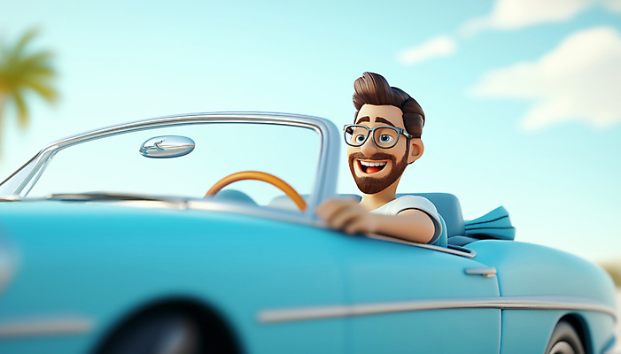 JPG 편집이미지 남자 교통수단 여행 자동차 휴가 휴식 한명 성인 파란색 드라이브 운전 성인남자한명만 편집3D AI컴퓨터그래픽 AI콘텐츠 1 육상교통 컬러 교통 컨셉 모션 사람 3D 남자한명만 성인남자만 파일형식