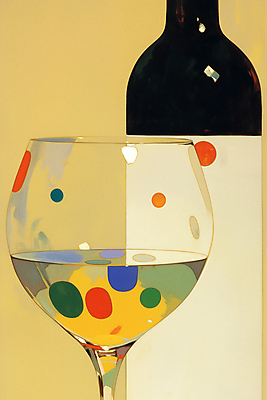 JPG 디자인 와인잔 일러스트 잔 사람없음 노란색 파티 와인 축제 우아함 와인병 모던 국내일러스트 AI일러스트 AI콘텐츠 식기 컬러 컨셉 술잔 병_용기 주류 이벤트 파일형식