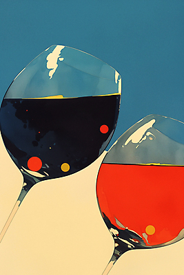 JPG 디자인 와인잔 일러스트 잔 사람없음 파란색 파티 와인 축제 우아함 모던 국내일러스트 AI일러스트 AI콘텐츠 식기 컬러 컨셉 술잔 주류 이벤트 파일형식