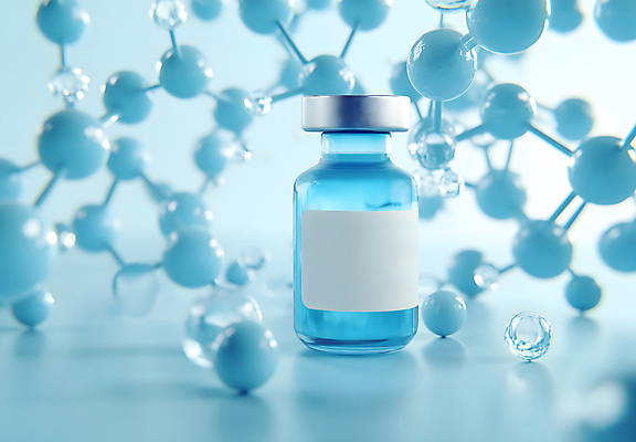 JPG 편집이미지 세포 사람없음 치료 파란색 화학 약병 질병 예방 원자 백신 목업 편집3D AI컴퓨터그래픽 AI콘텐츠 컬러 과학 의학 약 3D 병_담는 파일형식