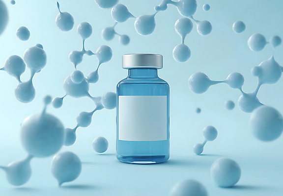 JPG 편집이미지 세포 사람없음 치료 파란색 화학 약병 질병 예방 원자 백신 목업 편집3D AI컴퓨터그래픽 AI콘텐츠 컬러 과학 의학 약 3D 병_담는 파일형식