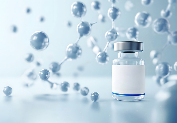 JPG 편집이미지 세포 사람없음 치료 파란색 화학 약병 질병 예방 원자 백신 목업 편집3D AI컴퓨터그래픽 AI콘텐츠 컬러 과학 의학 약 3D 병_담는 파일형식