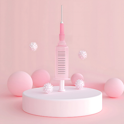 JPG 편집이미지 분홍색 주사기 사람없음 원형 질병 예방 백신 접종 포디움 편집3D AI컴퓨터그래픽 AI콘텐츠 도형 컬러 의학 의료기기 3D 무대 파일형식
