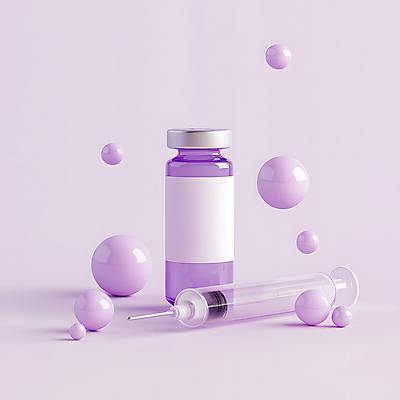 JPG 편집이미지 주사기 사람없음 보라색 원형 약병 질병 예방 백신 접종 편집3D AI컴퓨터그래픽 AI콘텐츠 도형 컬러 의학 의료기기 약 3D 병_담는 파일형식