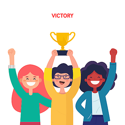 여자 남자 안경 일러스트 협력 웃음 성인 세명 컬러풀 손들기 우정 만세 축하 우승 상 트로피 시상 엘리먼트 우승자 성인만 국내일러스트 AI파일 잡화 컬러 컨셉 모션 표정 사람 친구 최고 상_우승 상패 파일형식 벡터