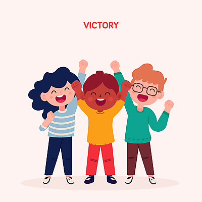 전신 여자 남자 안경 일러스트 협력 웃음 성인 세명 컬러풀 손들기 우정 만세 축하 우승 상 엘리먼트 성인만 국내일러스트 AI파일 잡화 컬러 컨셉 모션 표정 사람 친구 최고 상패 파일형식 벡터