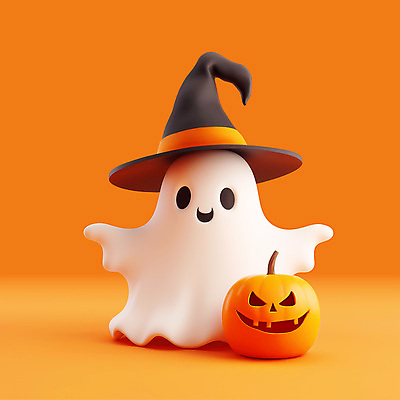 PSD 편집이미지 캐릭터 호박 사람없음 파티 귀여움 축제 주황색 할로윈 가을 유령 마녀모자 잭오랜턴 편집3D 모자_잡화 계절 컬러 컨셉 채소 이벤트 3D 파일형식