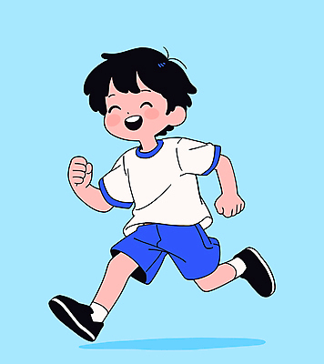 전신 남자 어린이 스포츠 하늘색 일러스트 한명 웃음 소년 운동복 달리기 가을 활기 체육대회 소년한명만 일러캐릭터 AI파일 캐릭터 1 옷 계절 컨셉 모션 표정 사람 파란색 체육 대회 남자한명만 소년만 파일형식 벡터
