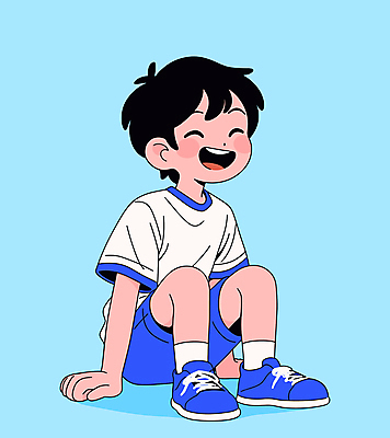 전신 남자 어린이 스포츠 하늘색 일러스트 한명 웃음 앉기 소년 운동복 가을 활기 체육대회 소년한명만 일러캐릭터 AI파일 캐릭터 1 옷 계절 컨셉 모션 표정 사람 파란색 체육 대회 남자한명만 소년만 파일형식 벡터