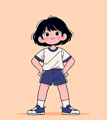 전신 여자 어린이 스포츠 허리손 일러스트 한명 웃음 소녀 운동복 주황색 가을 자신감 활기 체육대회 소녀한명만 일러캐릭터 AI파일 캐릭터 1 옷 계절 감정 컬러 포즈 컨셉 표정 사람 체육 대회 여자한명만 소녀만 파일형식 벡터