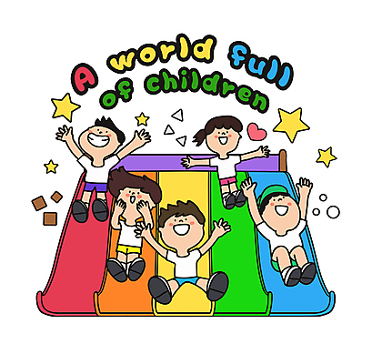 전신 여자 남자 별 초등학생 어린이 일러스트 상상 놀이 소녀 소년 여러명 친구 만세 미끄럼틀 어린이날 즐거움 무지개색 어린이만 국내일러스트 AI파일 자연요소 학생 기념일 감정 다수 관계 모션 사람 컬러풀 놀이기구 파일형식 벡터