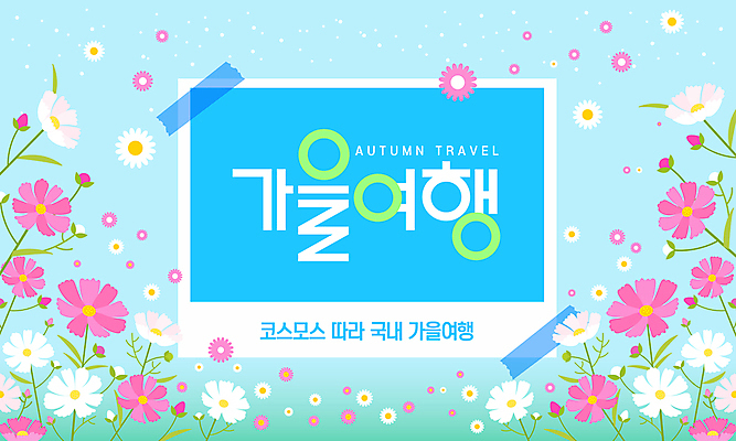 템플릿 분홍색 하늘색 사람없음 가을 코스모스 테이프 폴라로이드사진 추천 국내여행 이미지템플릿 AI파일 계절 꽃 컬러 여행 문구용품 파란색 폴라로이드 파일형식 벡터