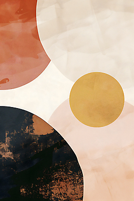 JPG 디자인 포스터 예술 일러스트 추상 사람없음 그래픽 갈색 원형 기하학 미니멀 국내일러스트 AI일러스트 AI콘텐츠 도형 컬러 무늬 파일형식