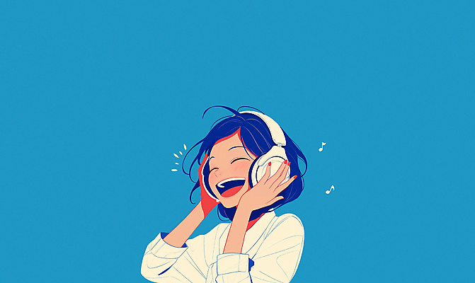 JPG 여자 행복 음악 일러스트 노래 청소년 한명 웃음 상반신 파란색 헤드셋 음악감상 잡기 만화 감성 십대여자한명만 플레이리스트 국내일러스트 AI일러스트 AI콘텐츠 1 감정 컬러 음향기기 컨셉 모션 문화예술 표정 사람 헤드폰 감상 여자한명만 십대여자만 파일형식