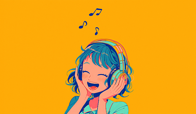 JPG 여자 행복 음악 일러스트 노래 청소년 한명 웃음 상반신 노란색 헤드셋 음악감상 잡기 만화 감성 십대여자한명만 플레이리스트 국내일러스트 AI일러스트 AI콘텐츠 1 감정 컬러 음향기기 컨셉 모션 문화예술 표정 사람 헤드폰 감상 여자한명만 십대여자만 파일형식