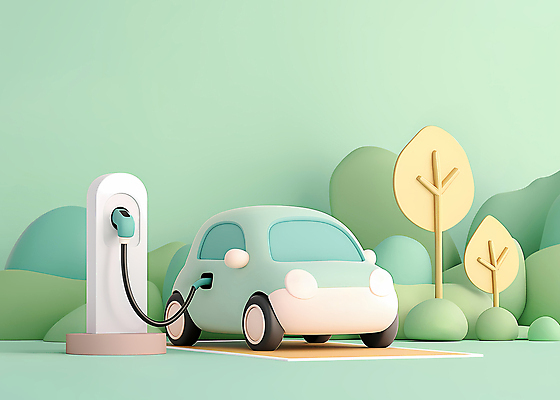 JPG 나무 편집이미지 사람없음 초록색 3D 입체 에코 친환경 전기자동차 충전소 편집3D AI컴퓨터그래픽 AI콘텐츠 식물 컬러 자동차 환경 디지털합성 충전 파일형식
