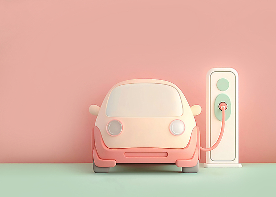 JPG 편집이미지 사람없음 3D 입체 에코 친환경 전기자동차 충전소 편집3D AI컴퓨터그래픽 AI콘텐츠 자동차 환경 디지털합성 충전 파일형식