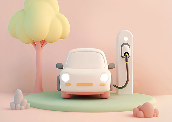 JPG 나무 편집이미지 분홍색 사람없음 3D 입체 에코 친환경 전기자동차 충전소 편집3D AI컴퓨터그래픽 AI콘텐츠 식물 컬러 자동차 환경 디지털합성 충전 파일형식