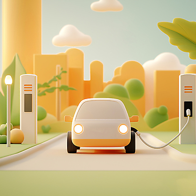 JPG 나무 구름 편집이미지 빌딩 사람없음 노란색 3D 도시 입체 에코 친환경 전기자동차 충전소 편집3D AI컴퓨터그래픽 AI콘텐츠 자연요소 식물 컬러 자동차 건물 환경 디지털합성 충전 파일형식