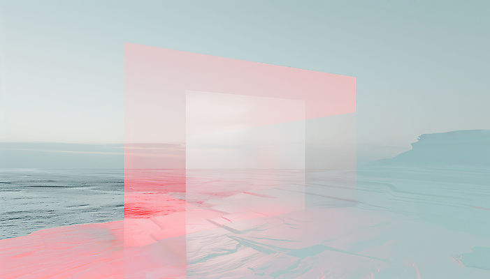 JPG 편집이미지 파도 분홍색 사람없음 투명 수면 겹침 파스텔톤 글리치 편집실사 AI컴퓨터그래픽 AI콘텐츠 디자인 바다 컬러 물 CG 파일형식