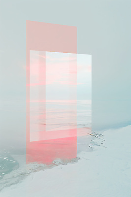 JPG 편집이미지 파도 분홍색 사람없음 투명 수면 겹침 파스텔톤 글리치 편집실사 AI컴퓨터그래픽 AI콘텐츠 디자인 바다 컬러 물 CG 파일형식