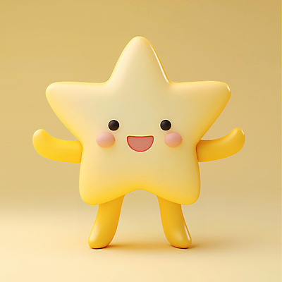 PSD 편집이미지 행복 별 3D캐릭터 밝음 미소 웃음 사람없음 노란색 3D 귀여움 편집3D 자연요소 캐릭터 감정 컬러 컨셉 표정 디지털합성 파일형식