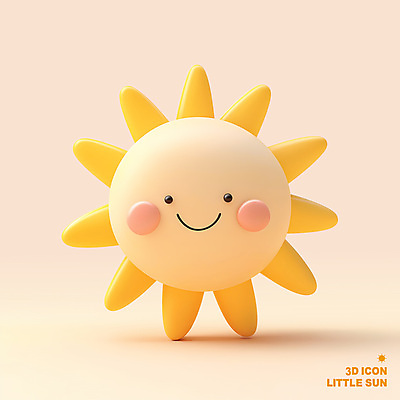PSD 편집이미지 행복 3D캐릭터 미소 사람없음 태양 노란색 3D 귀여움 긍정 편집3D 자연요소 캐릭터 감정 컬러 컨셉 표정 디지털합성 파일형식