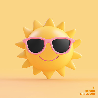 PSD 편집이미지 행복 3D캐릭터 미소 사람없음 선글라스 태양 노란색 3D 귀여움 긍정 편집3D 자연요소 캐릭터 감정 안경 컬러 컨셉 표정 디지털합성 파일형식