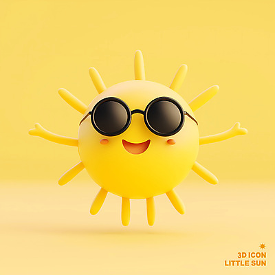 PSD 편집이미지 행복 3D캐릭터 미소 사람없음 선글라스 태양 노란색 3D 귀여움 긍정 편집3D 자연요소 캐릭터 감정 안경 컬러 컨셉 표정 디지털합성 파일형식